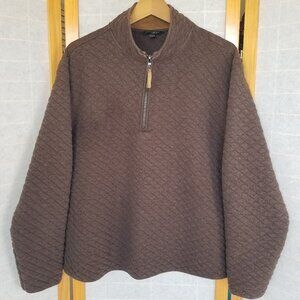 Banana Republic Factory Brown Quilted Sweatshirt